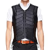 Lmatwnie Equestrian Safety Vest Professional Rodeo Eventing Horse Riding Protective Unisex Waistcoat for Adults, Black