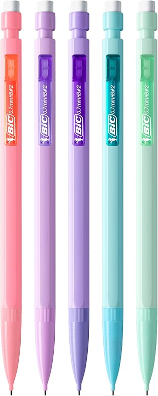 Kit d’écriture Pastel avec Feutres double pointe, Porte-mines, Surligneurs et Feutres d'écriture - Corps et Encres Pastel Assortis, Pack de 23