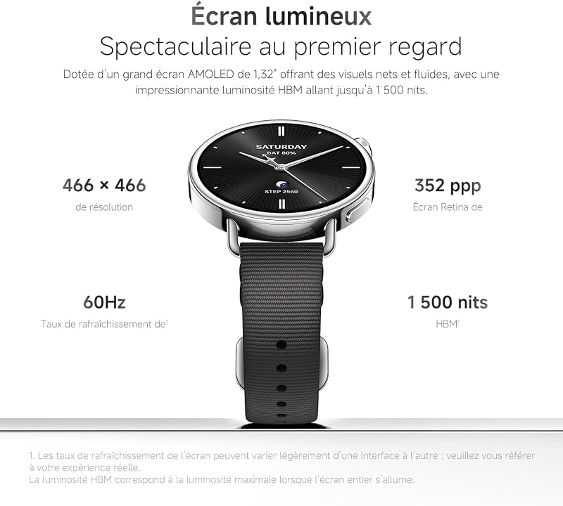 Watch S4 41 mm, Montre connectée 32 g, HyperOS 3, Sable — photo 3 sur 8