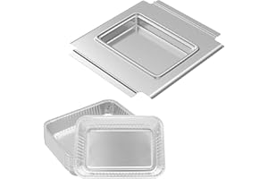 SafBbcue 80580 Grease Catch Pan with 12 Pack Drip Pan Liners for Weber Q200 & Q300 Grill,Grease Tray for Weber Q2000 Q2200 Q200 Q220 Q3000 Q3200 Q240 Q300 Q320 Q2400 394001 Grill Replacement Parts