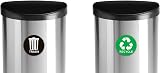 ASSURED SIGNS Bin Stickers 5in x 5in 2 Sets Trash and Recycle Labels view 7