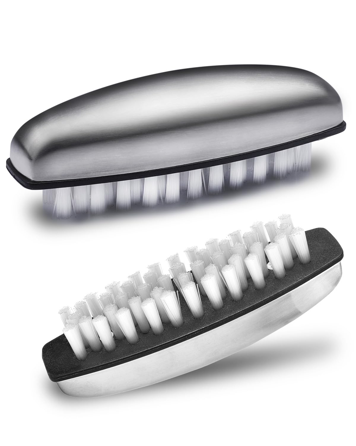 UCEC 2x Stainless Steel Nail Brush, Nail Brushes for Cleaning Nails, Removes Odors, Scrubbing Brushes, Hard Brush for Cleaning Hand, Nails, Feet, Toes Nails
