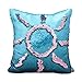 Idea up Reversible Sequins Mermaid Pillow Cases 4040cm with Magic Mermaid Sequin (Mint Blue and Baby Pink)