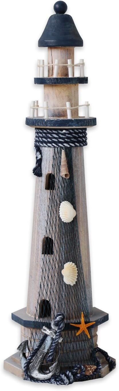 Amazon Com Wooden Lighthouse Decor 19 5 Inch Decorative Nautical