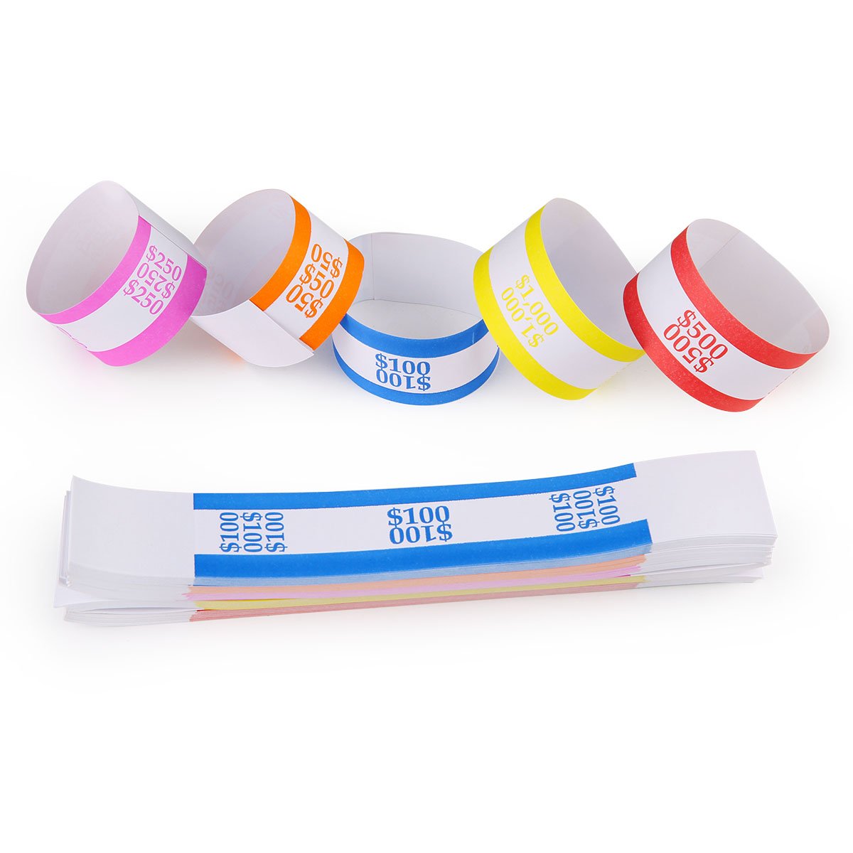 Assorted Currency Straps/Bands (500 Assorted) Office