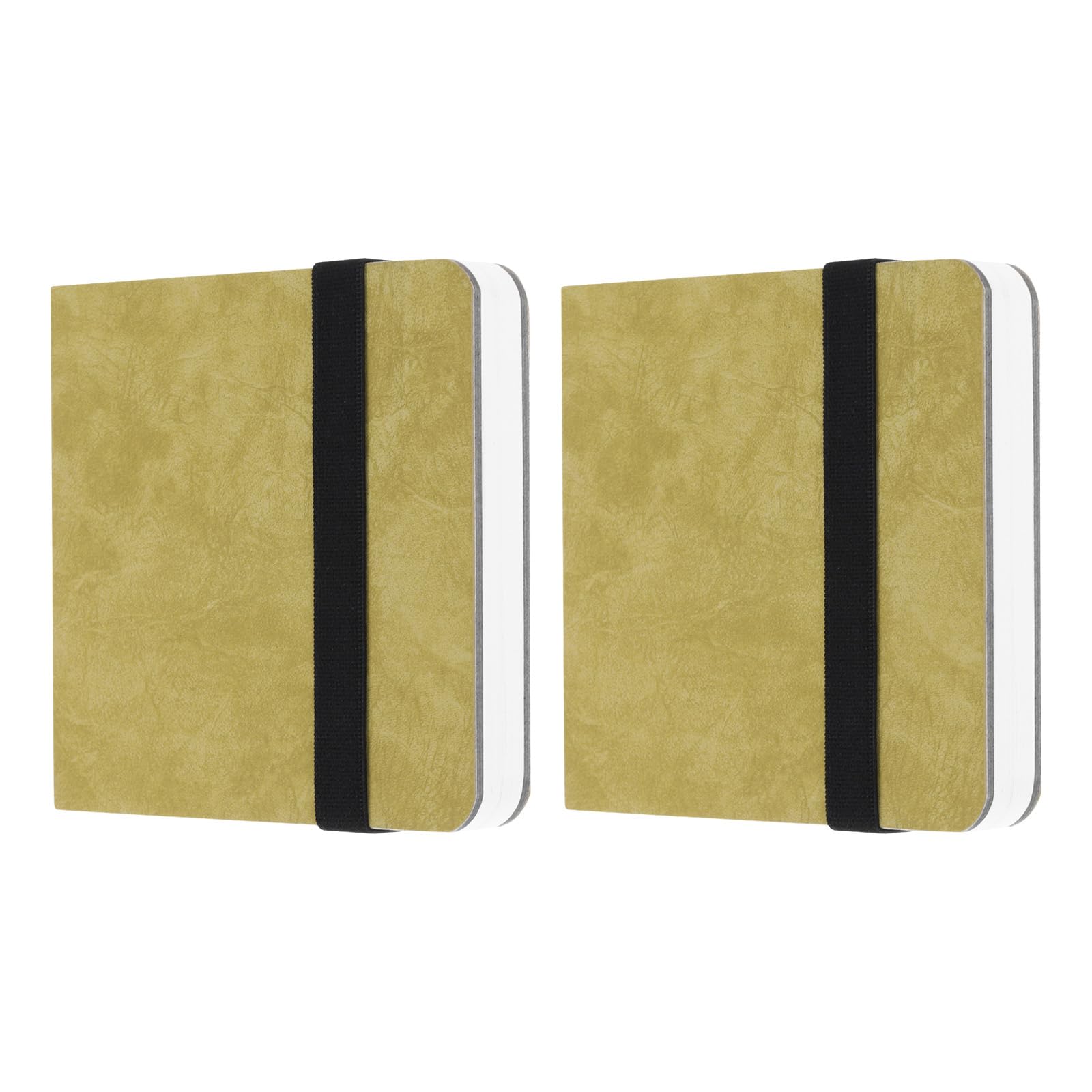 PATIKIL Watercolor Journal, 48 Sheets(2Pcs) 4x4 Inch 100% Cotton Cold-Pressed Watercolor Paper Handbook Sketchbooks 140lb/300 GSM Fine Lines for Art Painting Drawing Artist, Yellow