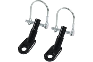 Luomorgo 2 Pack Bike Trailer Hitch Coupler - Heavy Duty Steel Bicycle Trailer Attachment for Child/Cargo/Pet Trailers (Black)