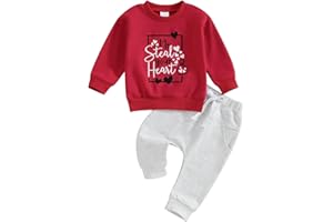 BeQeuewll Fall Winter Toddler Baby Boy Clothes 2Pcs Color Block Crewneck Sweatshirt and Pants Sweatsuit Little Boy Clothing