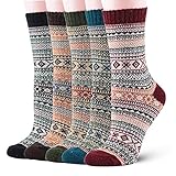 Wool Crew Socks for Women and Men – 5 Packs