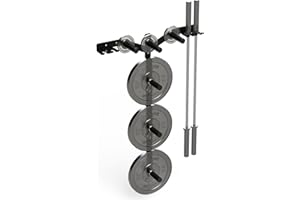 Yes4All 6 Pegs & 4 Barbell Storage Racks Load Up To 1190 LBS - Wall Mounted Weight Plate Tree & Barbell Holder