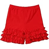 HOOLCHEAN Toddler Little Girls Cotton Icing Ruffles Shorts
