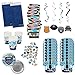 My Family Gift Shoppe Police Party Supplies Policeman Policewoman Birthday Party Tableware Bundle Set Includes Tablecloths, Plates, Napkins, Cups, Plus More for 16 Guests