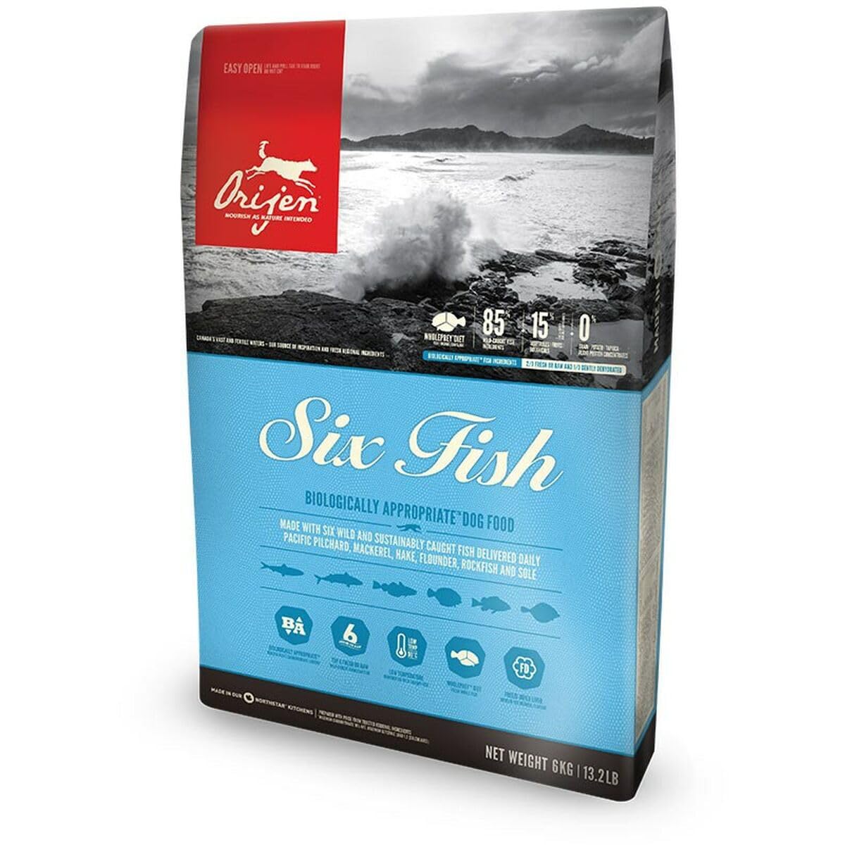 Orijen Six Fish Dog Food, 6 kg