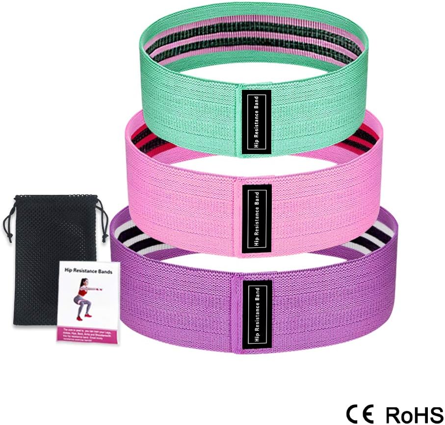 CiKiXZ Resistance Bands - Exercise & Fitness Latex Loop Set for Home Gym & Yoga Workout