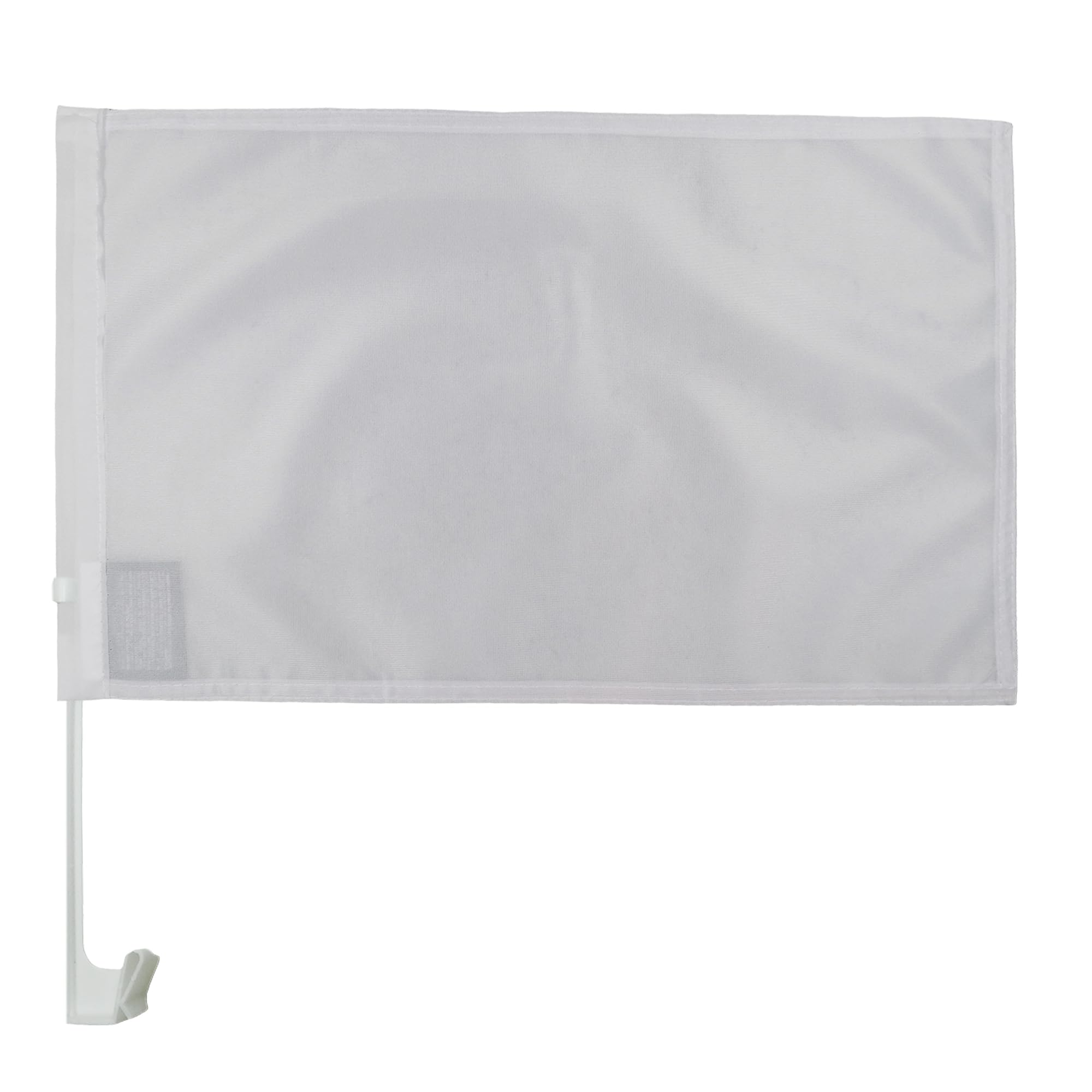 Plain White Car Flag 18'' x 12'' - White Solid color Car flags 30 x 45cm - Banner 18x12 INCHES PLASTIC STICK - AZ FLAG