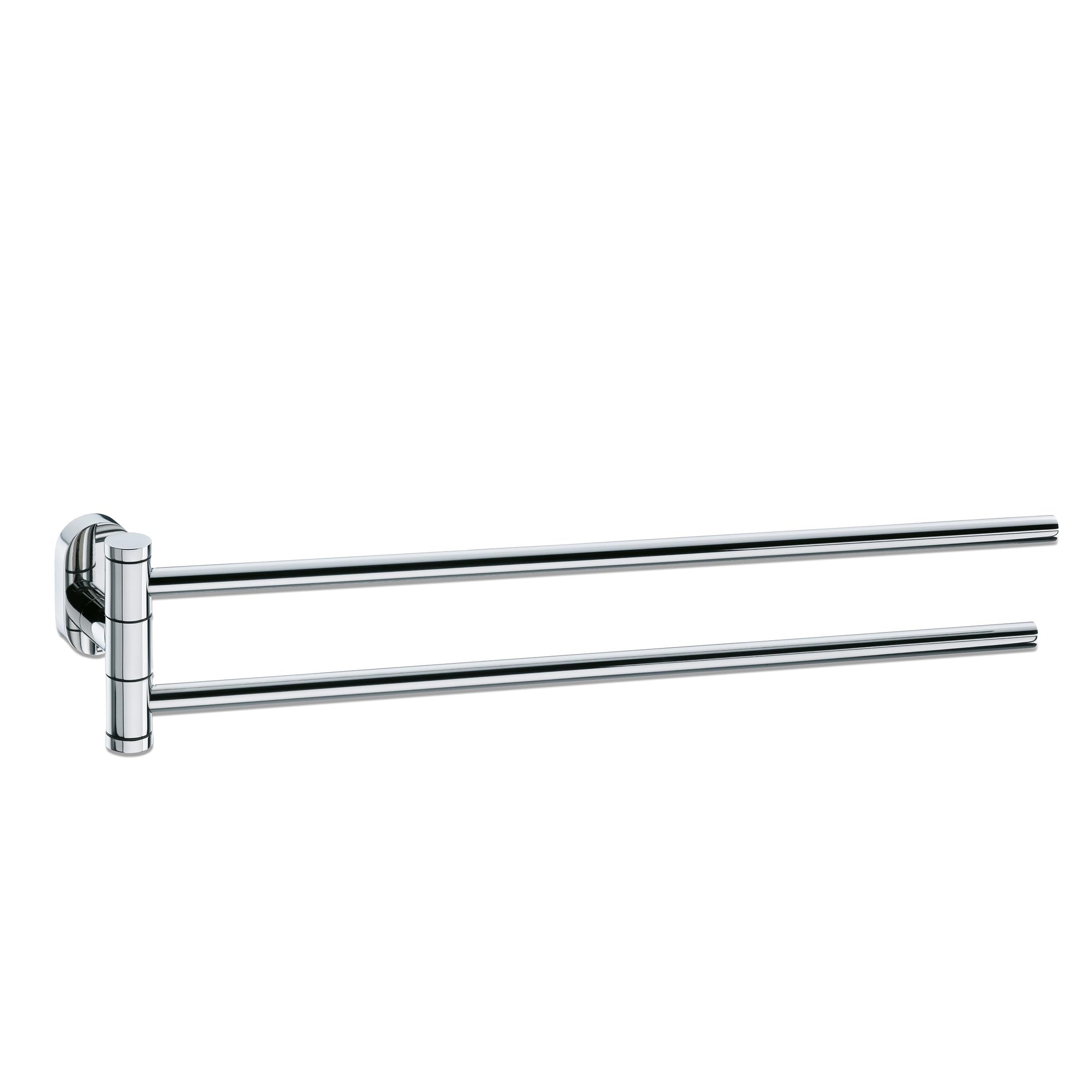kela towel rail wall mounting 43cm, movable, towel rail without drilling, two-armed, towel rail, LUCIDO, shiny stainless steel