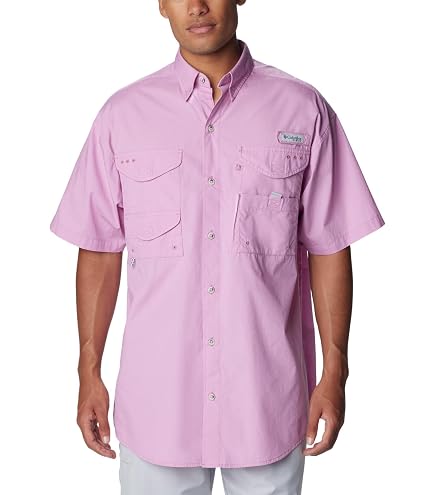 Camisa Columbia Bucktail Manga Corta Para Hombre - Tejida, Color Negro Montaña Oscura Con Verde