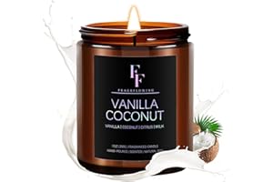 FF FRAGRFLOWING Vanilla Coconut Candle, Scented Candle for Home Soy Wax Candle, Aromatherapy Candle Gift for Women Men, 7oz