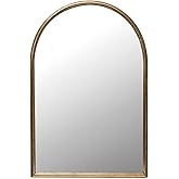 Creative Co-Op Arched Metal Framed Wall Mirror, Gold