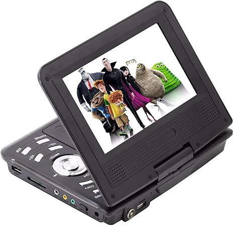 Amazon Com Gspor 7 Dvd Disc Player Swivel Screen Portable Dvd Player Analog Tv Function Sd Ms Mmc Reader Usb Port Input Black Home Kitchen