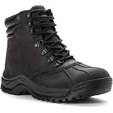 Propet Mens Blizzard Mid Round Toe Snow Casual Boots Ankle - Black