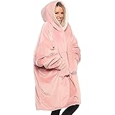 THE COMFY Original | Sherpa Lined Microfiber Fleece Wearable Blanket, Oversized Design with Hood and Pocket from Shark Tank