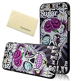 Seedan iPhone 6 4.7 inch Case PC Hard Slim Back Cover Diamond Flower Butterfly Skull Smooth Skin Protector
