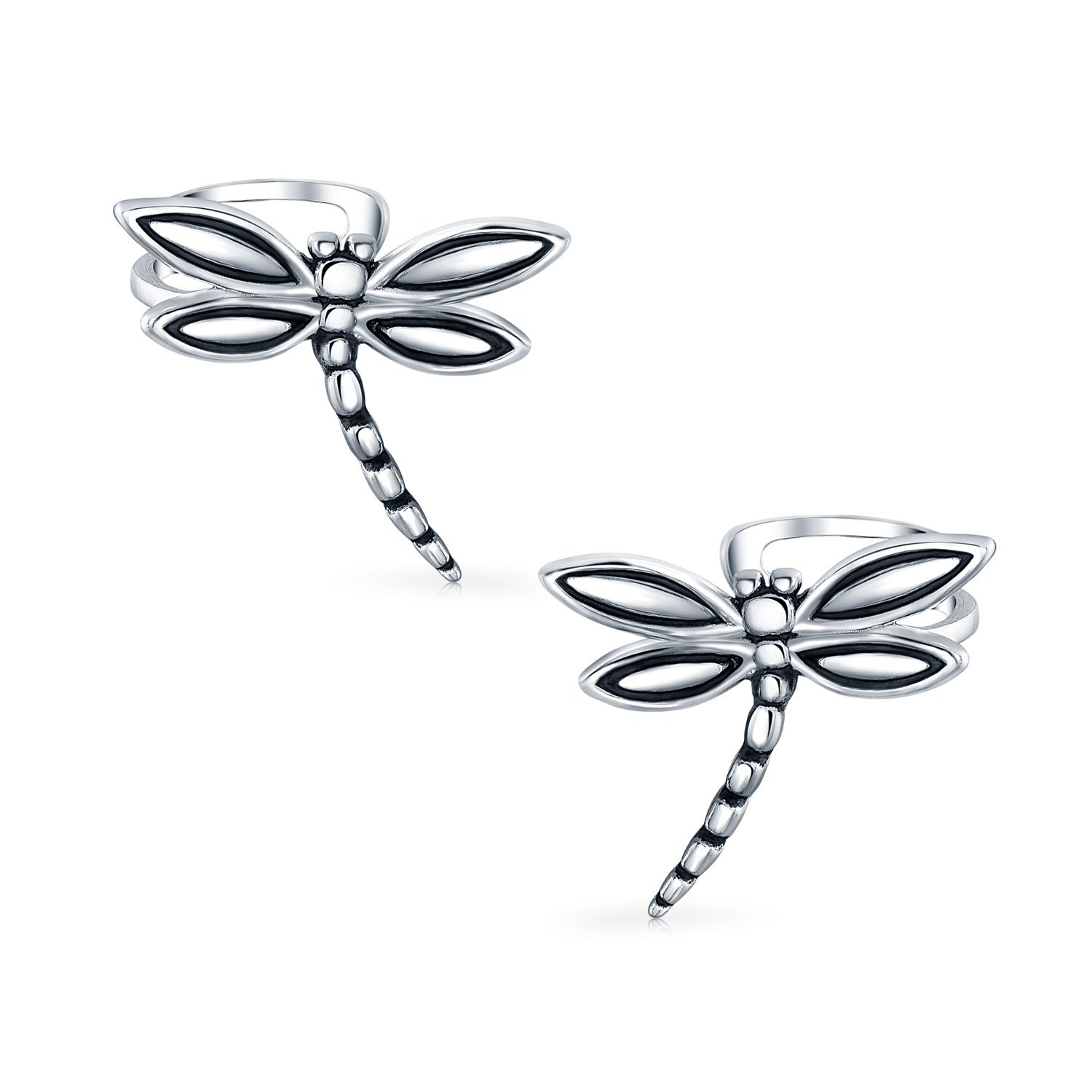 Butterfly Dragonfly Firefly Cartilage Ear Cuffs Clip Wrap Helix Non Pierced Earrings For Women Teen .925 Sterling Silver