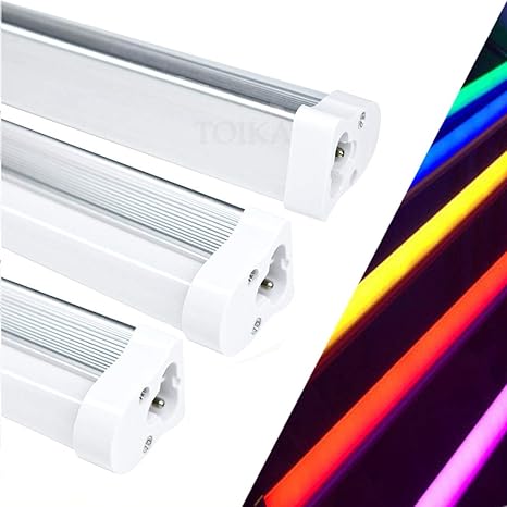 Amazon Toika 25本入り カラー Led蛍光灯 器具一体型 30cm T5 Led蛍光灯 10w形 相当 Led 器具一体化 300mm カラフル Led蛍光灯 Led一体型 消費電力5w 10w型 直管 Led蛍光灯 器具一体型 10形 10w形 ピンク Pink 乳白カバー 実際納期 購入後3 8日で到着