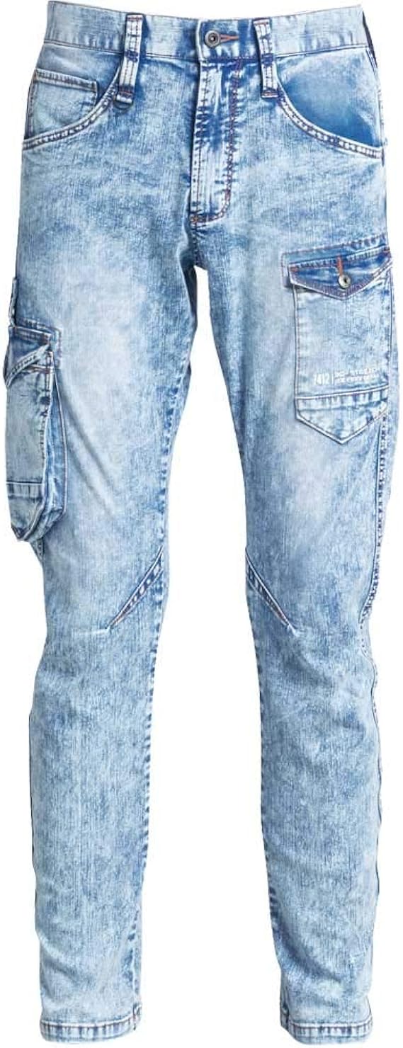 blue denim cargo jeans