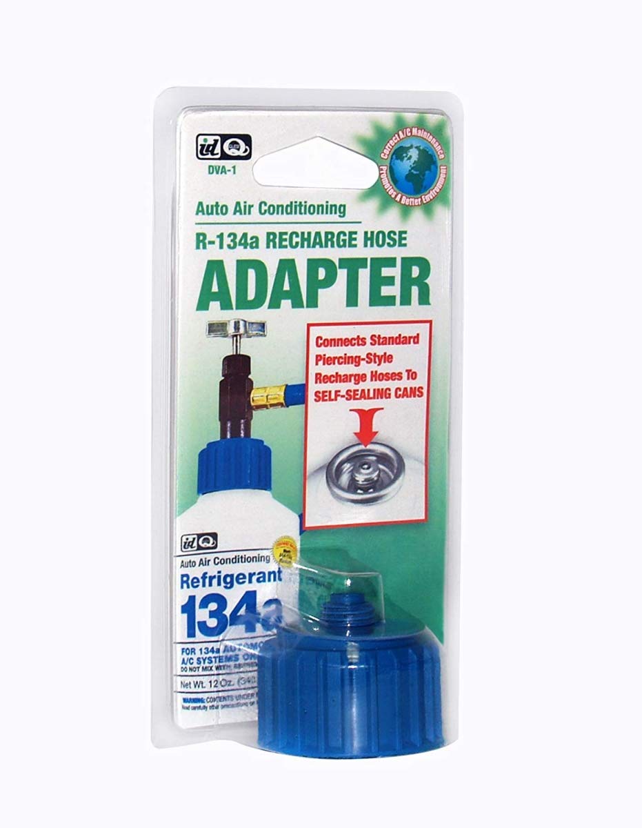 Photo 1 of InterDynamics Certified A/C Pro Car Air Conditioner Refrigerant AC Recharge Kit, R-134A Recharge Adapter Connects Standard Hoses to Self-Sealing Cans, Includes Hose, InterDynamics