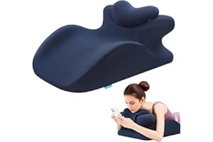 MOONYOOY Memory Foam Ergonomic Wedge Pillow, Prone Pillow for Sleeping, Reading Pillow for Bed, Ergonomic Support for Back Pain, Acid Reflux & Sitting Up, Ideal for Massage, with Removable Cover