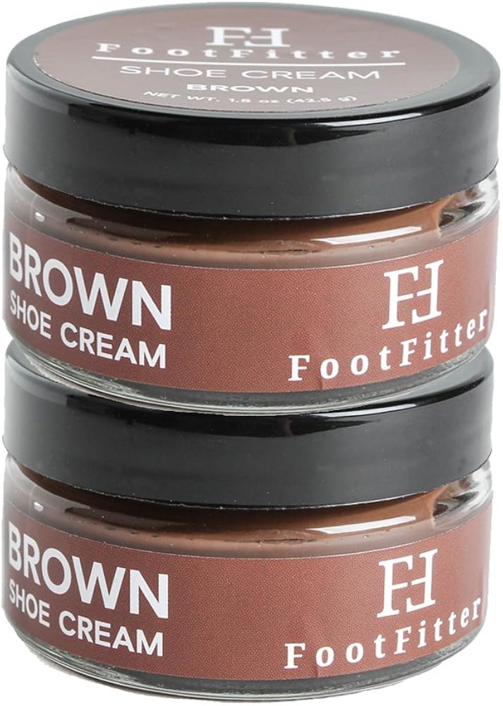 FootFitter Premium Shoe Cream Polish, 2 Pack, Shoe and Boot Shine Cream - Made in the USA! (White): Shoes