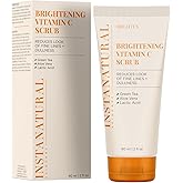 InstaNatural Brightening Vitamin C Face Scrub, Gently Exfoliates and Refines for Smooth Skin, Minimizes Lines + Wrinkles, wit