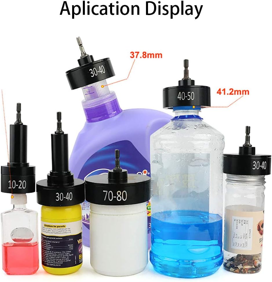 Huanyu Electric Bottle Capper Portable Capping Machine Speed Adjustable Capping Sealer 10mm to 50mm Max 1300RPM (220V - Image 3