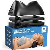 Comness 3-Level Occipital Release Tool for TMJ Relief &amp; Pivotal Therapy - Neck Stretcher Pillow with Non-Slip Base, Height Adjustable Cervical Traction for Neck, Shoulder and Back
