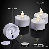 PILLOBOX 24Pack LED Tea Lights Flameless with 200 Hour Battery Life Warm White view 7