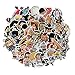 Homyu Stickers 60-Pcs PVC Anime Decals Anime Cartoon Waterproof Sunlight-Proof DIY Ideals for Cars Motorbikes Skateboard Spinner Luggages Laptops