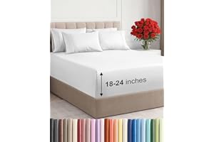 Extra Deep King Sheet Set - 6 Piece Breathable and Cooling Sheets - Hotel Luxury Bed Sheets Set - Easy & Secure Fit - Soft, W