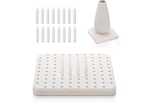 ZENFUN Kiln Stilts Support Nails Pottery Firing Mat, Ceramic Refractory Support Pad, High Temperatures Resistant Firing Kiln Burning Tools Accessories for Potters, Clay Pottery, Ceramic Hobbyists