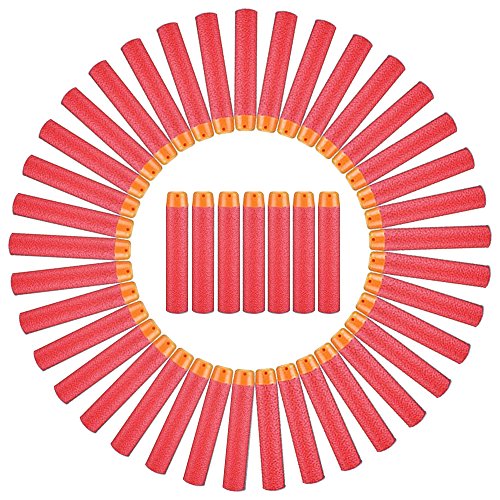 UOOU 300pcs Refill Bullet Darts EVA Sponge Foam Soft Head Hollow Out Refill Bullet Darts Equipment for Nerf N-strike Elite Series Blasters Kid Toy Gun Parts Play Game Gift