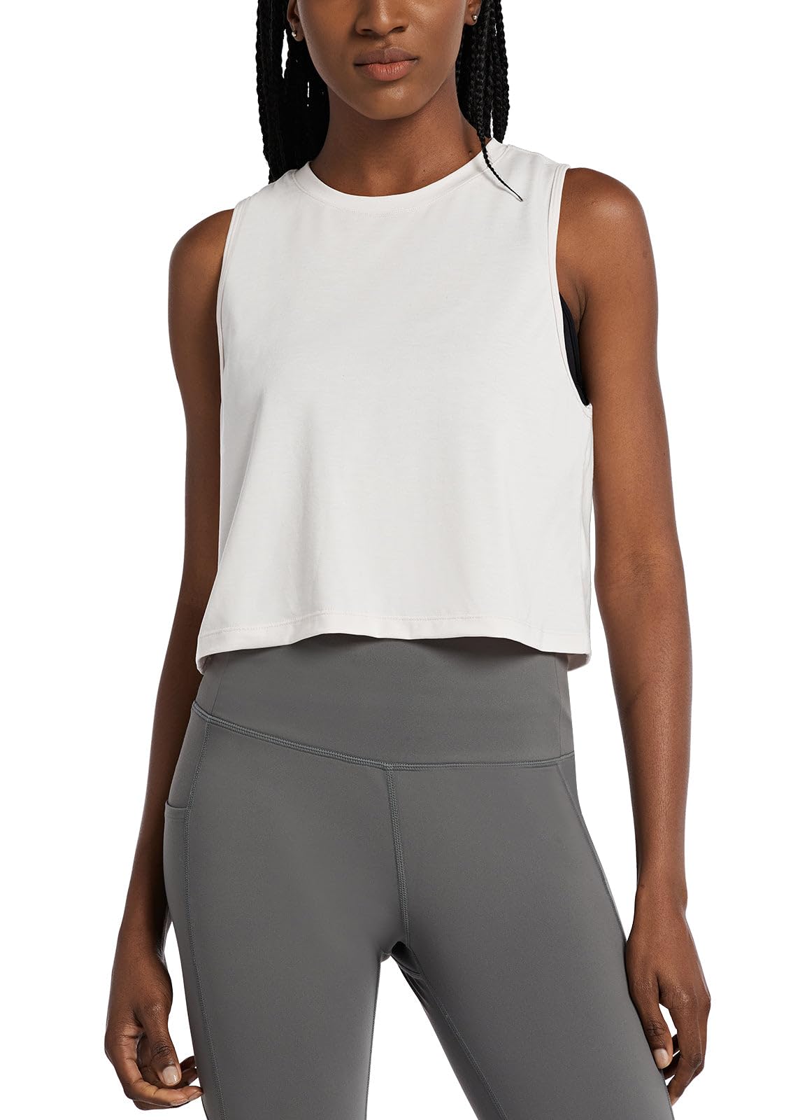 baleaf Workout Tops for Women Crop Tank Top Quick Dry Athletic Gym ...
