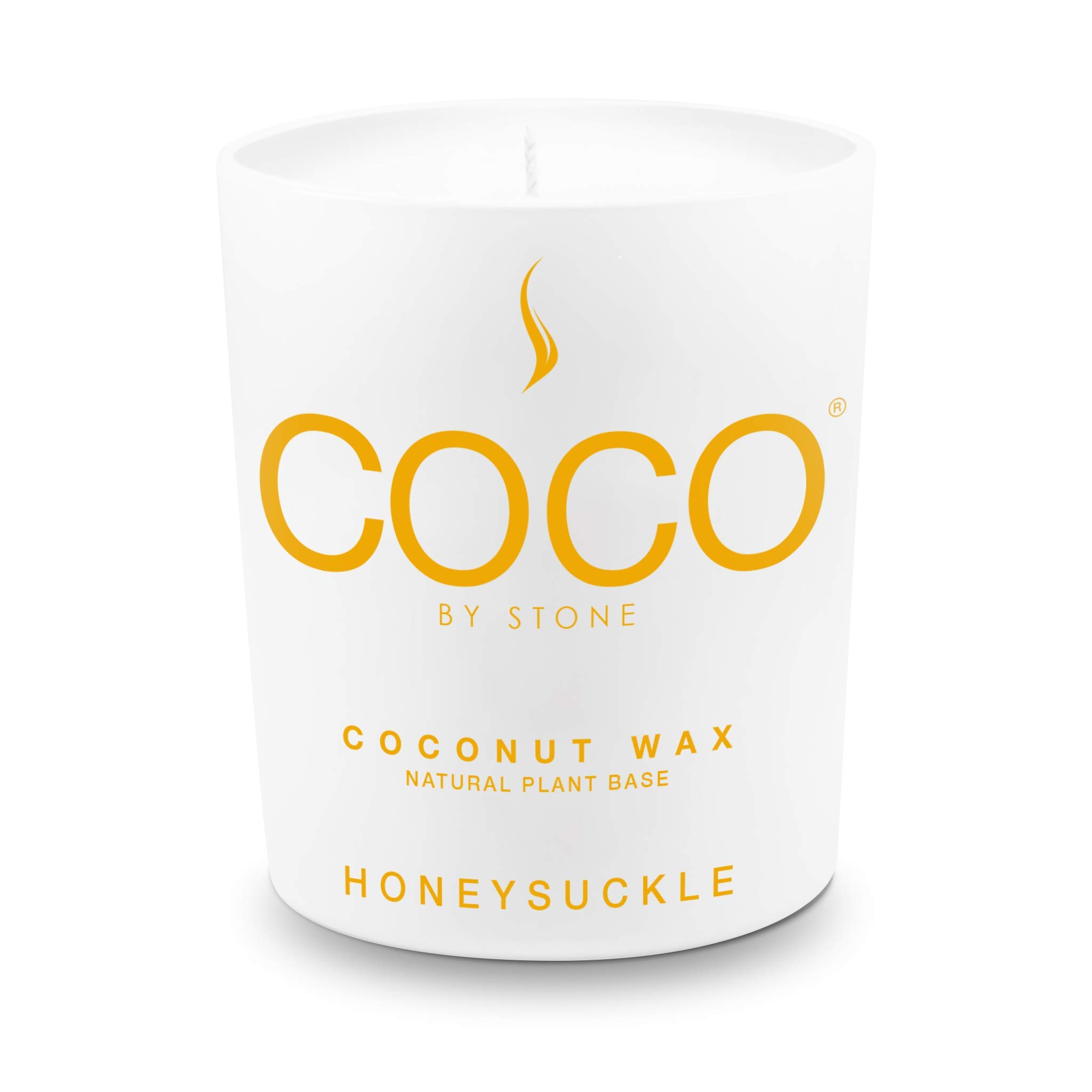 11oz Candle, Coconut Apricot Wax Candle for Home (Honeysuckle) Home Fragrance Products, 1 Wick Candle, Enhance Indoor Aroma, Vegan & Cruelty-Free, Clean Burning and Hand Poured Candle