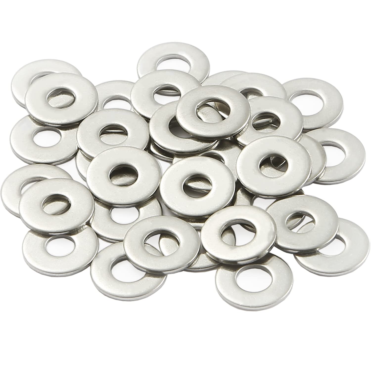 AMLOOPH M8 Washers, M8 x 15mm Metal Flat Penny Washer Thickness 1.5mm- A2 304 Stainless Steel Washers (20 Pack), Large OD Plain Wide Metal Round Flat Spacer Repair Washer for Screws Bolts