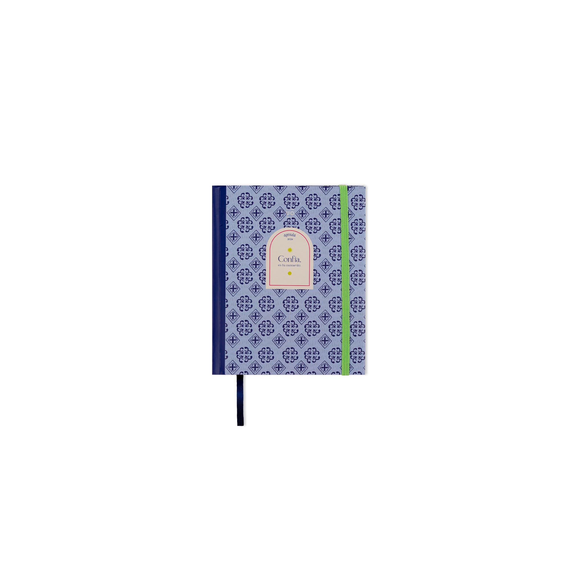 UO Confía Mini Week to View Yearly Diary: Starts in January 2024 and Ends in December 2024, Hardcover, Super Comfortable 180 Degree Opening, Multicolor, Small