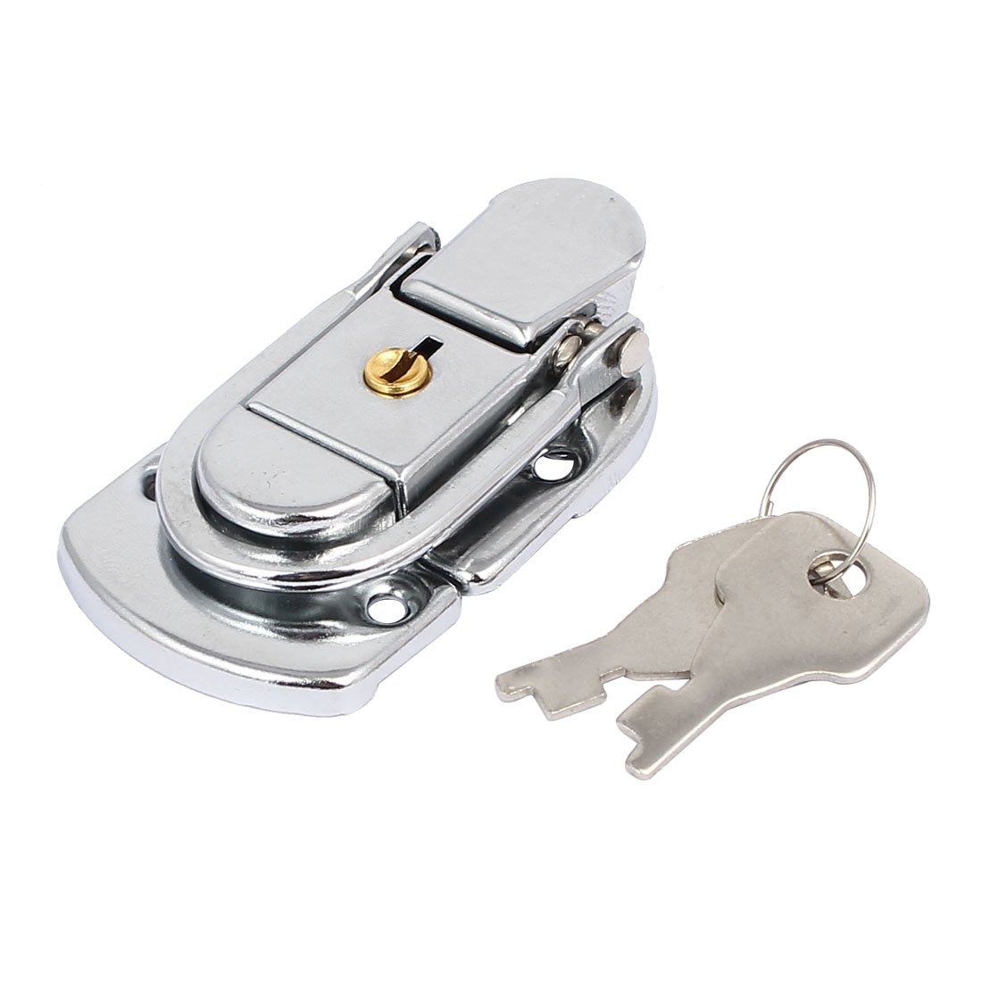 Sourcingmap Suitcase Briefcase Wooden Case 64mm Long Alloy Toggle Latch Hasp Lock w 2 Keys