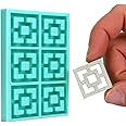 Acacia Grove Mini Breeze Block Mold, Town Square Screen Blocks #397, 1:12 Scale Mid Century Modern, Silicone