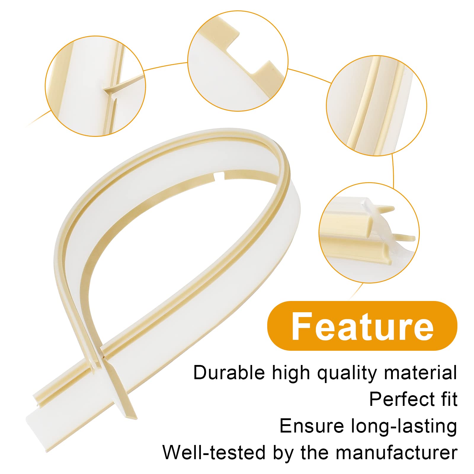 809006501 Dishwasher Bottom Door Gasket Replacement Part - for Electrolux Frigidaire Dishwasher Lower Gasket Seal,Exact Compatible Models 154576501 154297601 PS9495545 AP5809675 154297602 154588201