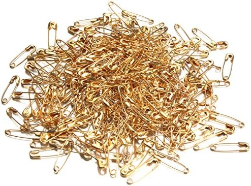 Portable Mini Small Gold Metal Safety Pin Brooch Badge Sewing Craft Findings Supplies Bead Needle Pins Accessories Steel Wire Pins 18mm 1 Set of 300pcs