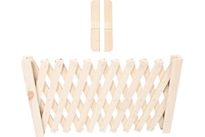 BCOATH Retractable Wood Pet Fence High Freestanding Barrier Gate for Indoor Doorways Lightweight Stylish